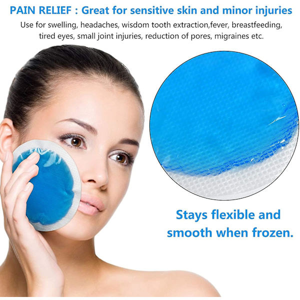 Återanvändbar Kylkompressuppsättning - Rund Gel-Ispaket - 10 Pack - Omedelbar Smärtlindring[C]