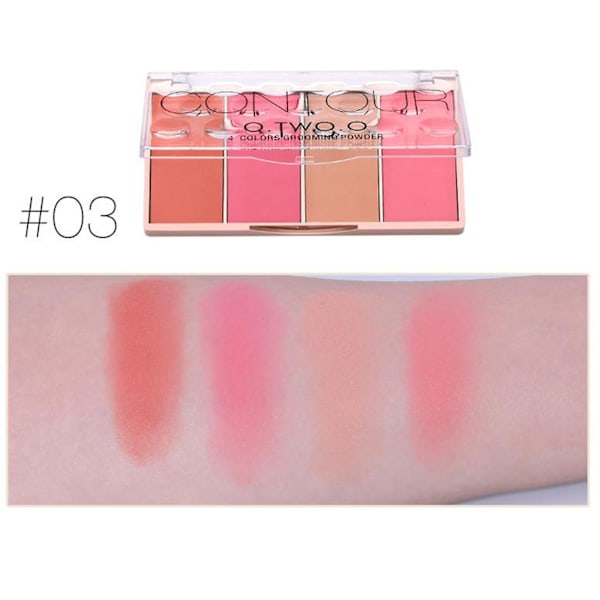 Bronzer Highlighter & Blush Bronzer Blush Sminkepalett Rougepalett 03 (C)