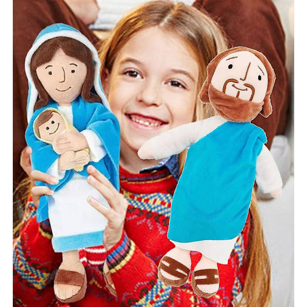 13 Tums Plyschdjur med Maria som håller Jesusbarnet för flickor 3 4 5 6 7 8 år, Bästa födelsedagspresenter, Plyschdjur Leksak Ålder 6-8 Typ