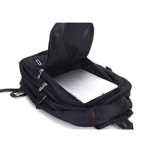 Ryggsäckar 15.6 Herr Utomhus Nylon Vattentät Laptop Ryggsäck Svart (C)