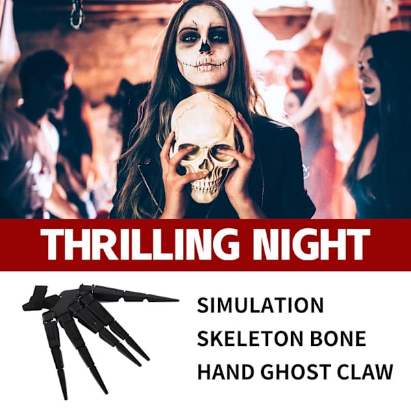Halloween Ledade Fingrar Halloween Cosplay Rekvisita Skräck Led Klo Leksak för Maskeradfest [C]