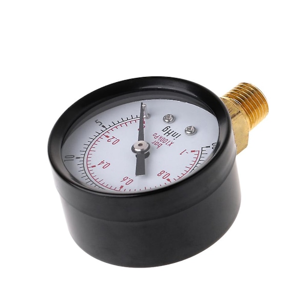 Hållbart Vakuumtrycksmätare 52mm -1/0 Bar -30\" Hg Bottenanslutning Övervakning
