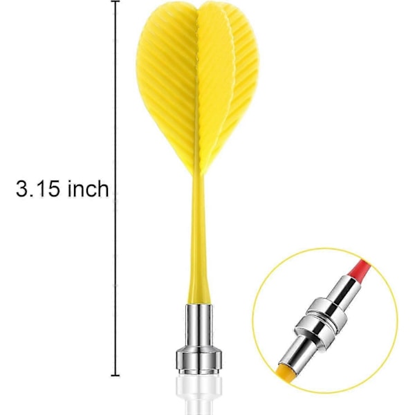24 Pak Magnetiske Dart Sikkerhedsersætningspile Indendørs Spil Mål Tilbehør C5