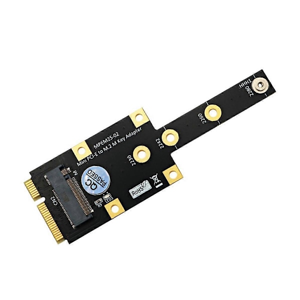 Mini PCI-E til M.2 M Key Adapter Mini PCIExpress til NVME SSD Konverter Riser Board Udvidelseskort fo