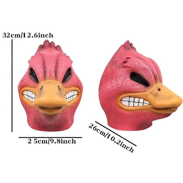 2022 Arg Angry Duck Ansiktsmask Latex Rolig Cartoon Djurhuvud Ansiktsmask Halloween Party Cosplay Rekvisita Bar Dekorationer Presenter