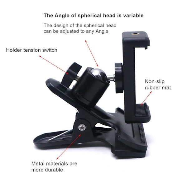 Mobiltelefonholder til Concept 2 Rowermaskiner, Justerbar Fitness Stativ med Klemmebeslag og Dumbbells Concept