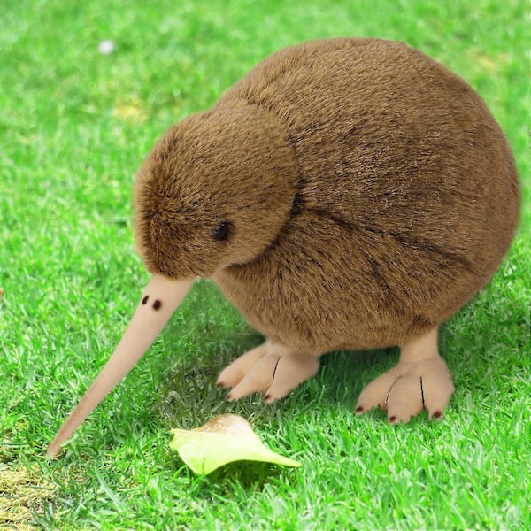 Kiwi Fugle Plyslegetøj, Udstoppede Dyr Furry Kiwi Plysdukke, Blød og Fluffy Som en Rigtig Fugl Krammelegetøj - Gave til Alle Aldre og Lejligheder