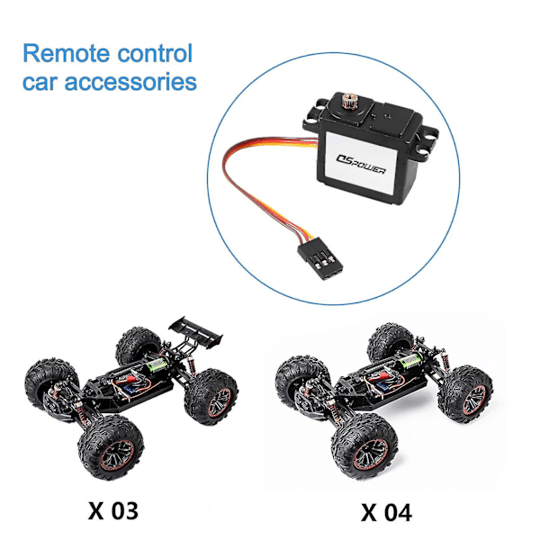 Metallväxel Brushless Servo för Xlf X03 X04 X-03 X-04 1/10 Rc Bil Brushless Reservdelar Tillbehör