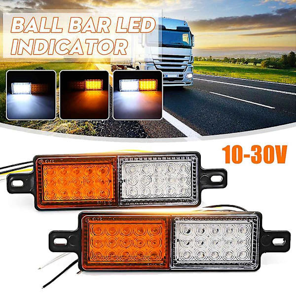 2 st 12V 30 LED Bil Lastbil Bull Bar Ljus Bullbar Front Bumper Ljus Fram Blinkers Parklampa Signal