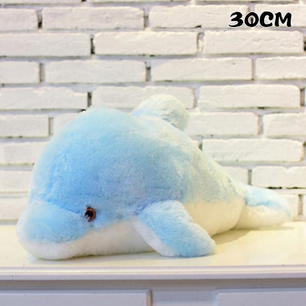 30cm Luminous Plush Dolphin Doll Glowing Pillow Led Light Stuffed Animal Toys Colorful Kids Children's Gift New