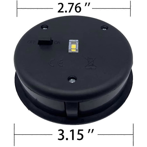 Aurinkolyhtyjen varaosakansi, vedenpitävät pyöreät aurinkolyhtyjen varaosatarvikkeet (8 cm) I6(FCC)