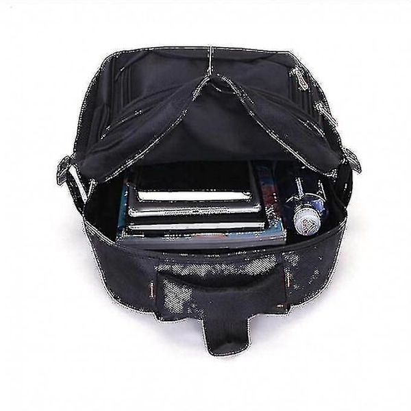Ryggsäckar 15.6 Herr Utomhus Nylon Vattentät Laptop Ryggsäck Svart (C)