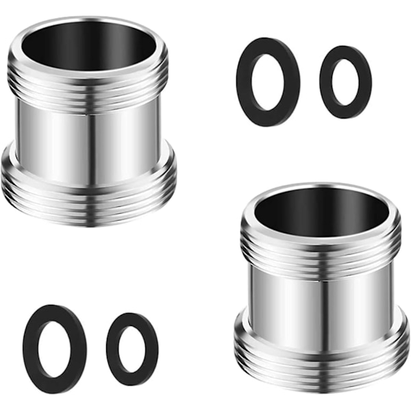 Tilkoblingsadapter for kran, 22/24 mm hann til hann, 22 mm hann til hann NPT-gjenger, egnet for kjøkkenlufter og vannfilter
