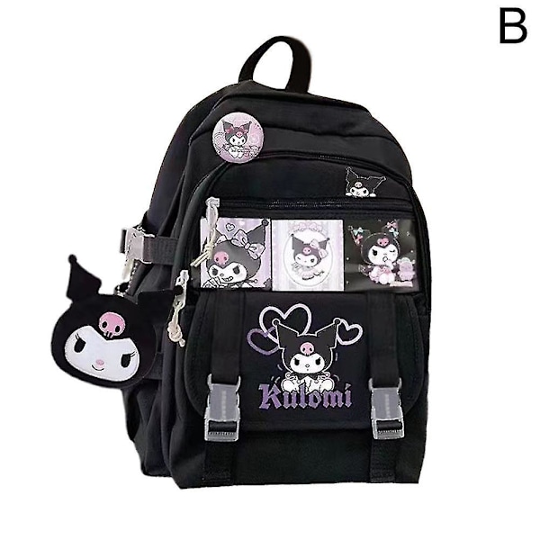 Cinnamoroll skolväska barnväska flicka skolväska för student flicka koreanska barn ryggsäck[C] Black