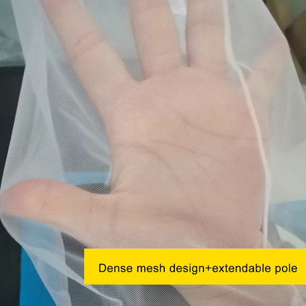 Poolnät, poolnät damm badkar lövrengörare med stångrengöringsverktyg (C)
