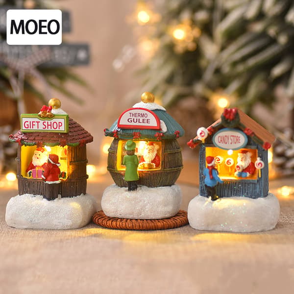 LED Julhusfigurer Set Dekoration C