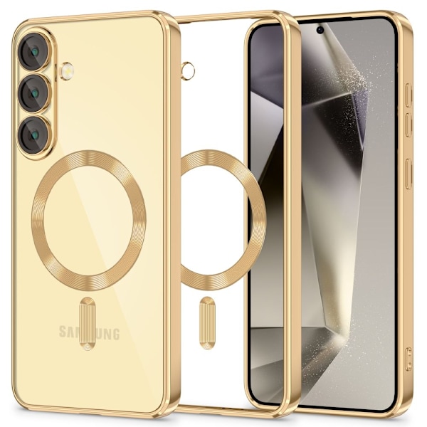 Tech-Protect Galaxy S25 Plus Cover MagSafe MagFlex Shiny Gold (C)