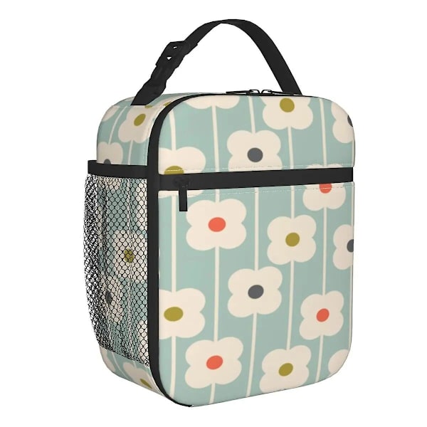 Orla Kiely Termoslunchväska med Flera Stjälkar Blommor Skol Skandinavisk Stil Vattentät Termisk Kylare Bento Box Kvinnor Barn[C] QCBQ-19835 26x21x11cm