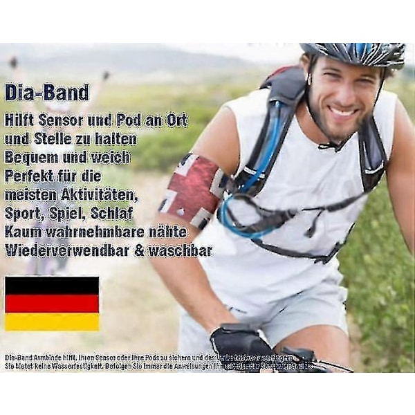 Ultratunt Manschettband för Freestyle Libre, Medtronic, Dexcom eller Omnipod Blodsockersensor - Bekvämt och Återanvändbart Diabeteshuvudband. (HYYC)