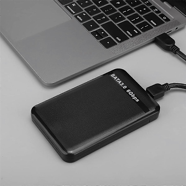 2,5 tommer USB3.0 SATA3.0 Højhastigheds 6 Gbps Mobil Harddisk Kabinet Støtter 3 TB UASP Harddisk Kabinet Black