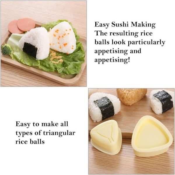 Triangulär sushiform, Onigiri risbollsform, för matlagning i köket, sushiförberedningsverktyg[YJD]