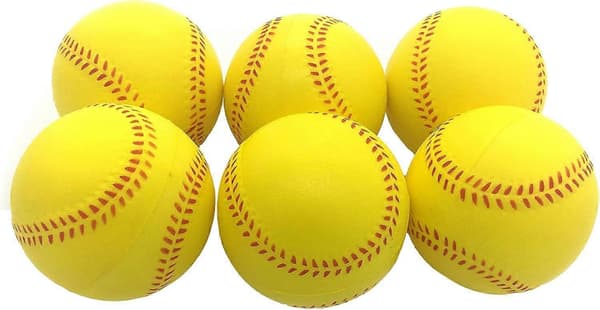 6-pack träningsbasebollar skum baseboll boll baseboll för barn tonåringar softball