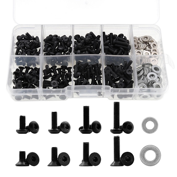 340x Universal RC Skrue Kit med Boks DIY Verktøy for HSP SCX10 1:10 RC Crawler (C)