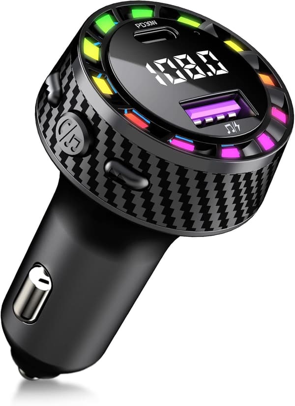Handsfree Bluetooth-sarja autoon, 30W FM-lähetin, tukee USB-asemaa[C]