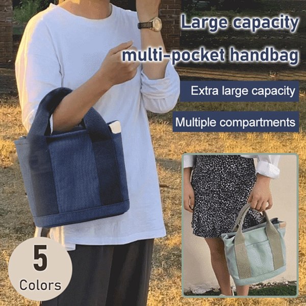 Stor Rymlig Handväska med Flera Fack för Kvinnor - Tote Bag, Arbetsväska, Gymväska [C]
