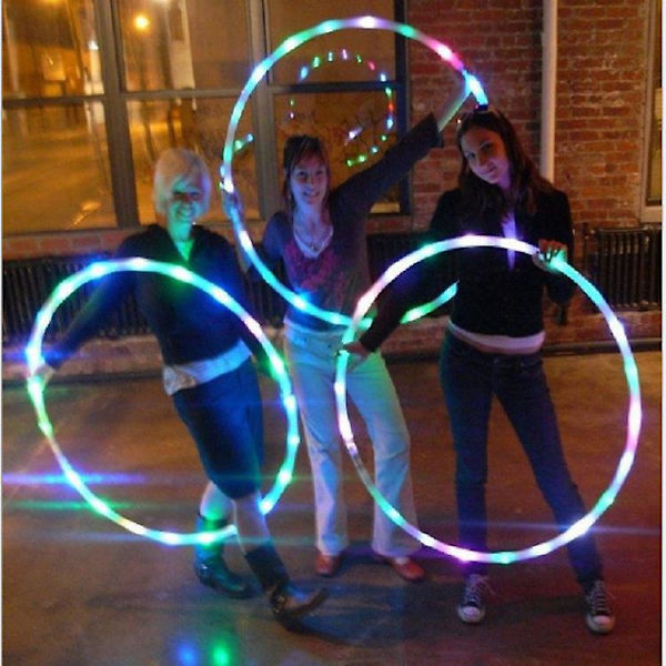 Färgväxlande Hula Hoops, Flera Ljussättande Hula Hoops