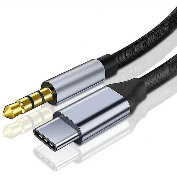 USB-C Aux-kabel, Typ C hane till 3,5 mm hane-adapter, ljudförlängning för bilradio, högtalare, hörlurar Samsung Galaxy S21 S20 Ultra S20+ Plus 5G,