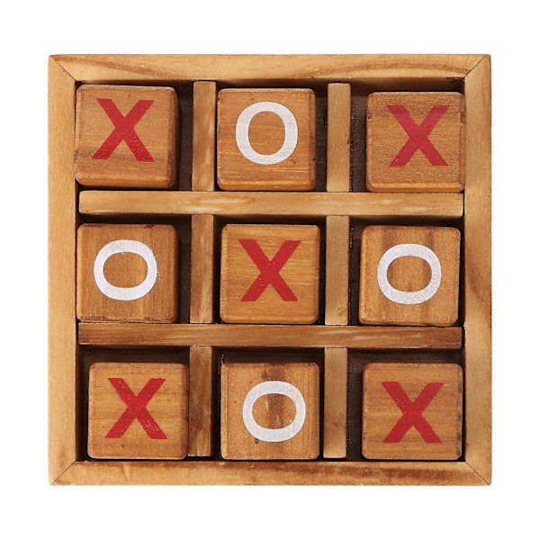 Tic Tac Toe -puupelilautasetti vanhempi-lapsi älykkyys vapaa-ajan pelilelu (C)