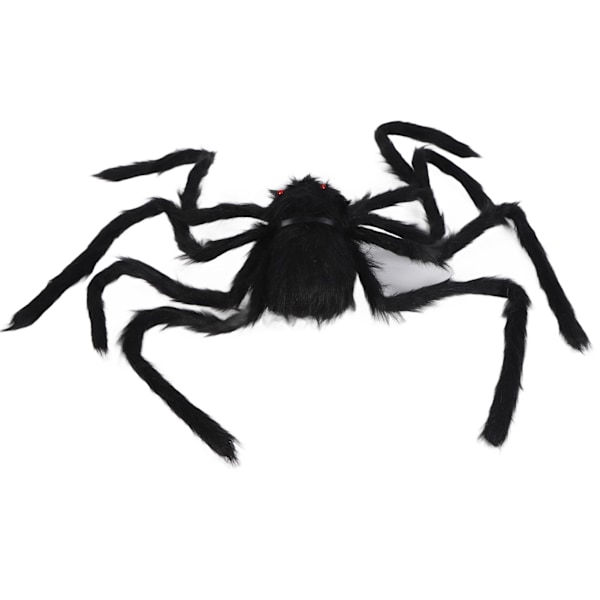 Edderkopp Halloween Dekor Forferdelig Gjenbrukbar Svart Kjempe Edderkopp Halloween Dekorasjon for Innendørs Utendørs 90cm[C]