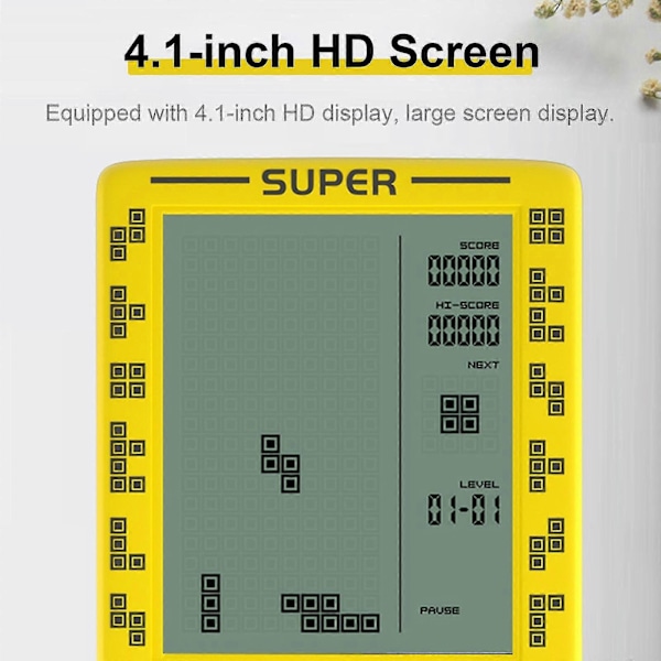 Rs-100 Tetris Spilkonsol Klassisk Blok Spil Puslespil Spil Spiller Håndholdt Spilmaskine Mursten Spil Batterier Ikke Medfølgendebeyamis G