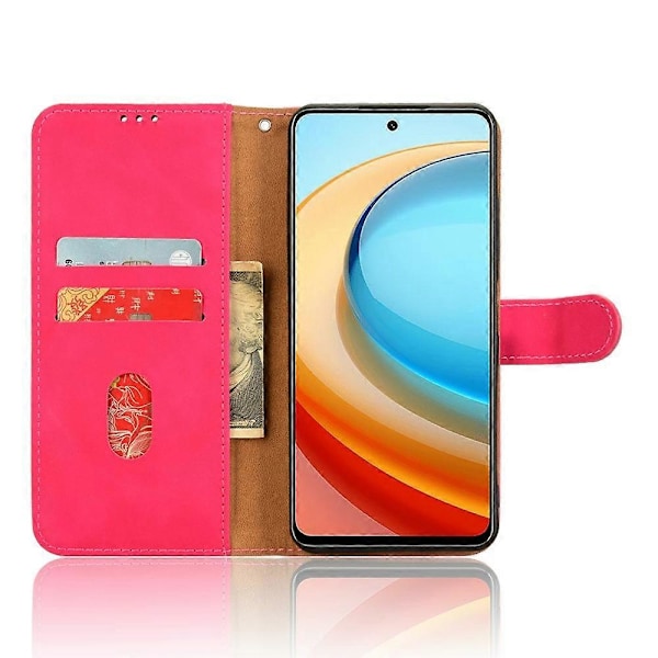 Lederetui for ZTE Blade A75 5G - Skin-Feel, Anti-Drop, Lommebok, Flipdeksel - Grønn Multicolor Red