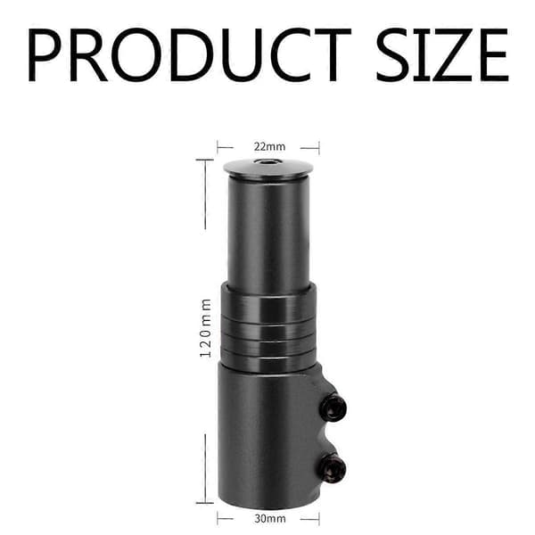 Prolunga for styrefremspring for sykkel, 121 mm, forlengelse for gaffelstyrefremspring