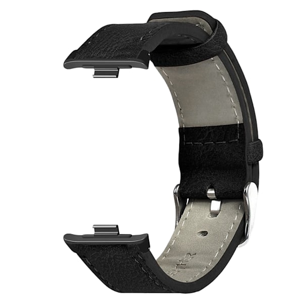 PU-läderklockarmband för Mi Band 8 Pro Vintage Flat Head Justerbart Ersättningsklockarmband Svart[C]