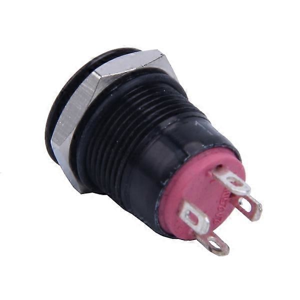 12V 2A 9,5mm LED Metallkåpa Ström Momentan Tryckknapp Bil DIY Modifierad (C)
