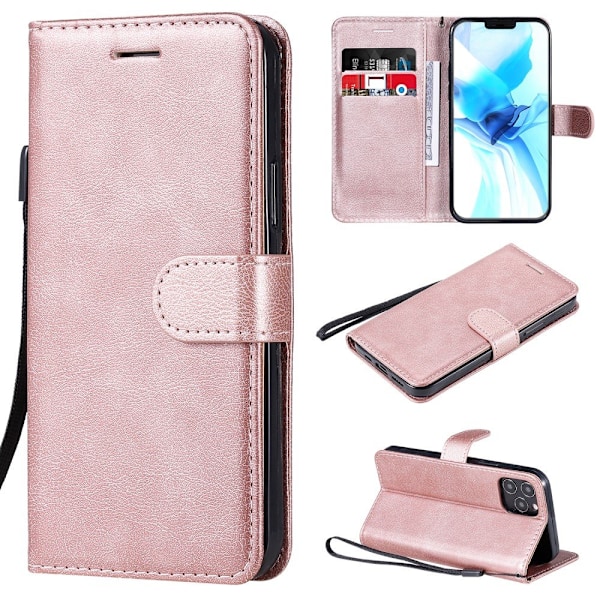 iPhone 12 / 12 Pro - Lommebokdeksel - Rose Gull Rose Gull (C)