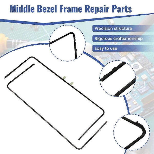 Midtre Bezelramme Reparasjonsdeler for Z Fold 5 LCD-skjermholder Digitizer Plateutskifting