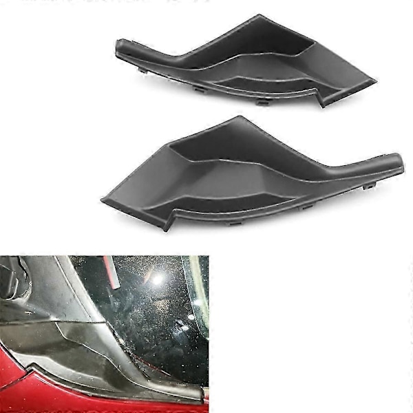 2 stk. Forrude Visker Cowl Trim Vandafviser Plade Hals Trim Panel til Mitsubishi Outlander (FCC)