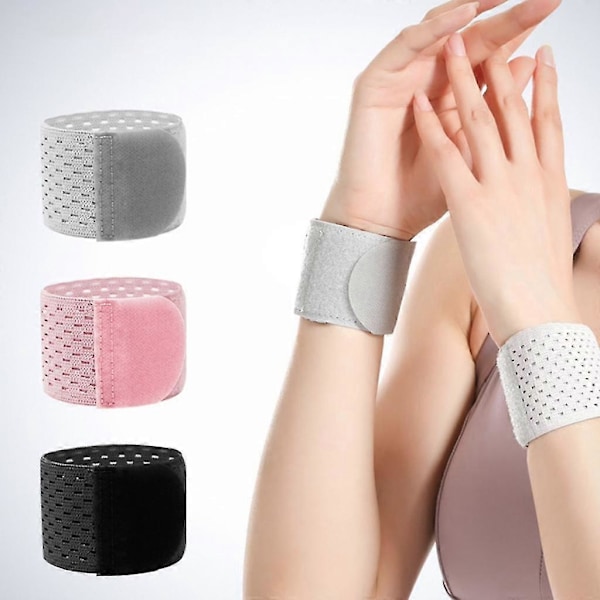 Hög Elastisk Handledsskydd Justerbart Handledsstöd Handledsremmar Fitness Tyngdlyftning Handledslindor För Lindring av Handledssmärta Rosa (C)