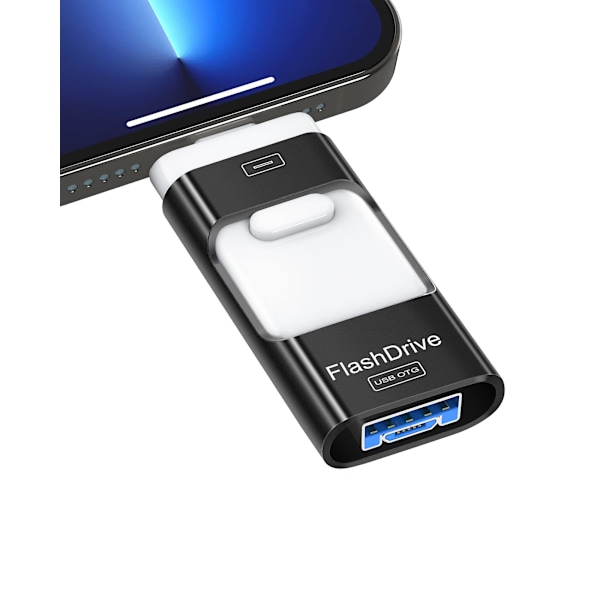 128GB USB Flash Drive, Fotohukommelse Ekstern Opbevaring Thumb Drive Kompatibel