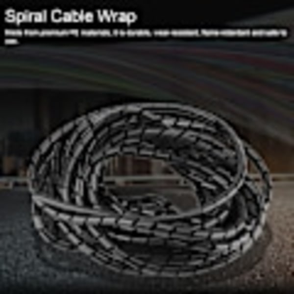 Spiral Kabelskydd Trådskyddande Bindande Organiserare Hem Kontor Sladdhantering 10mm （C）