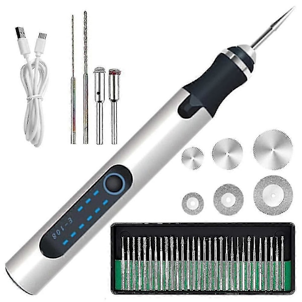 Elektrisk Graverings Penna Sladdlös Mini Graverings Penna Med 3 Justerbara Hastigheter 300mah Laddningsbar Graverings