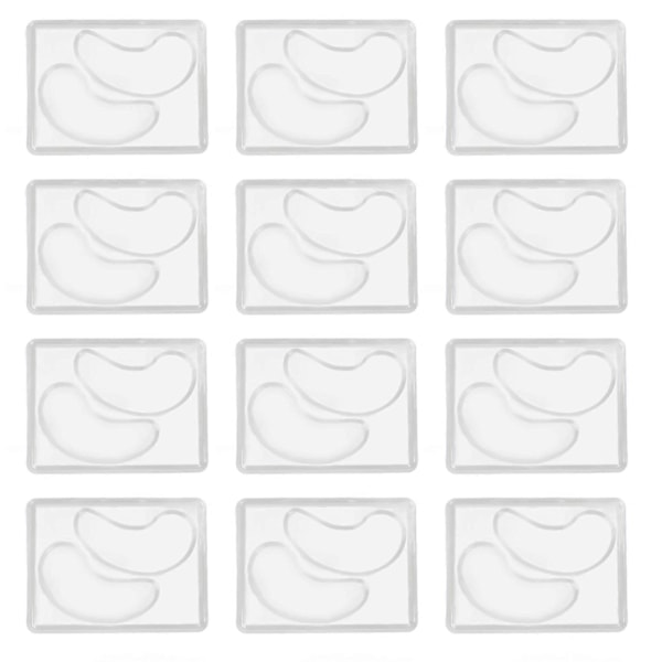 12 stk DIY Øyemaske-former Sikre Sunne Naturlige Gjenbrukbare Transparente Øyemaske Patch Brett Plate (HYYC)