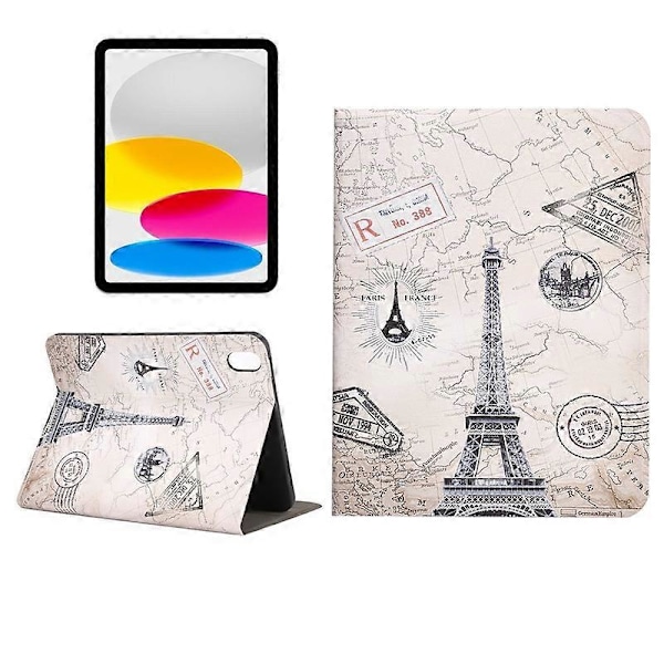 Smartdeksel for iPad 10. generasjon 10.9 2022 Eiffel Tower