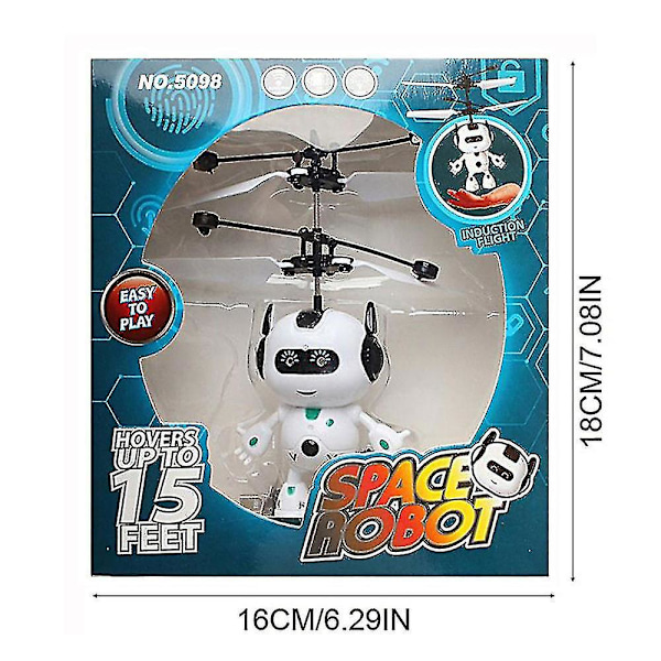 Robot Induktionsflygande Gyro Helikopter Drone Rymdrobot Leksak Barnpresent