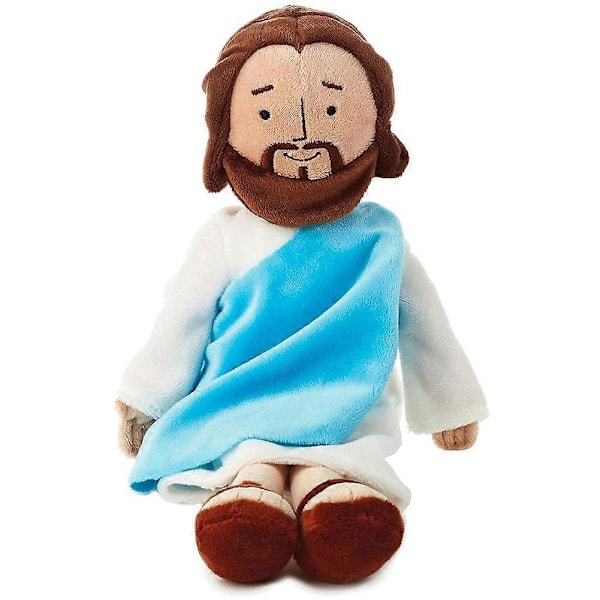 1 st My-Friend Jesus Plyschdocka Gud Plushie Frälsare med Leende Lekdockor för Tonåringar Barn Hem Soffa Dekoration 2pcs
