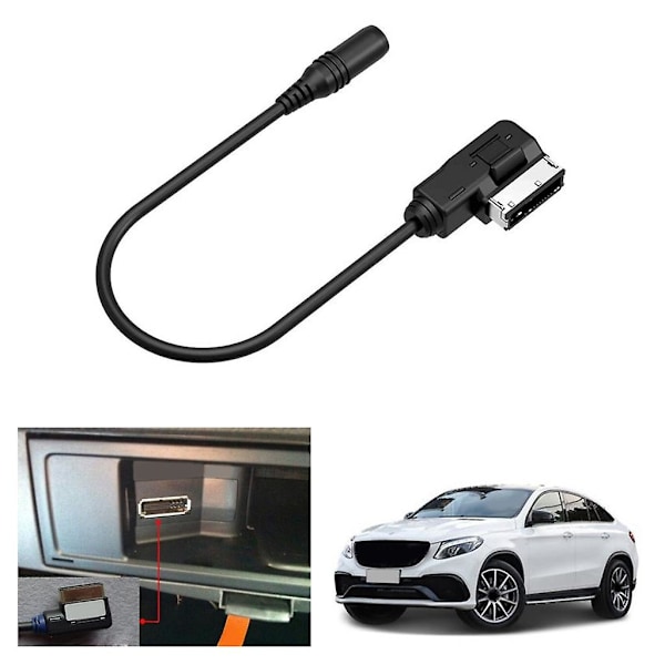 AMI till AUX 3.5mm Bilradio Stereo Musik Aux Kabel Adapter För W212 S212 W218 (C)